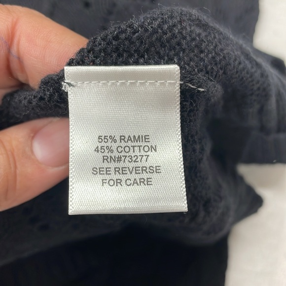 Croft and Barrow black knit pullover sweater, size X-Large - Picture 6 of 7